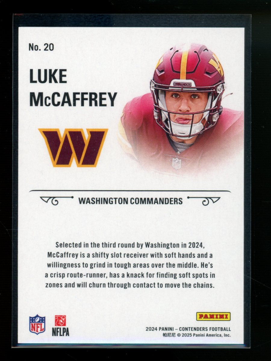 2025 Panini Contenders Rookie Stallions Luke McCaffrey #20 Football