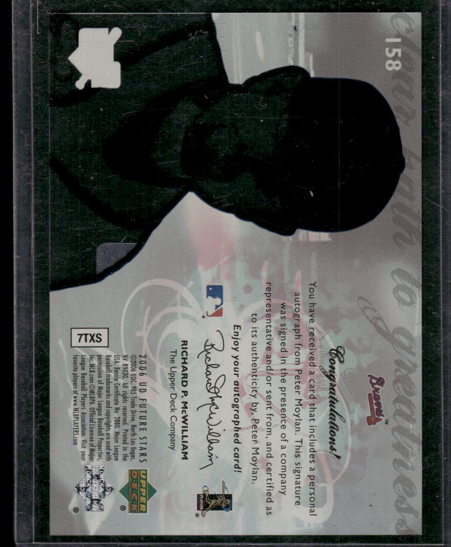 2006 Upper Deck SP Rookie Edition Greatness Signatures Peter Moylan #158 Auto