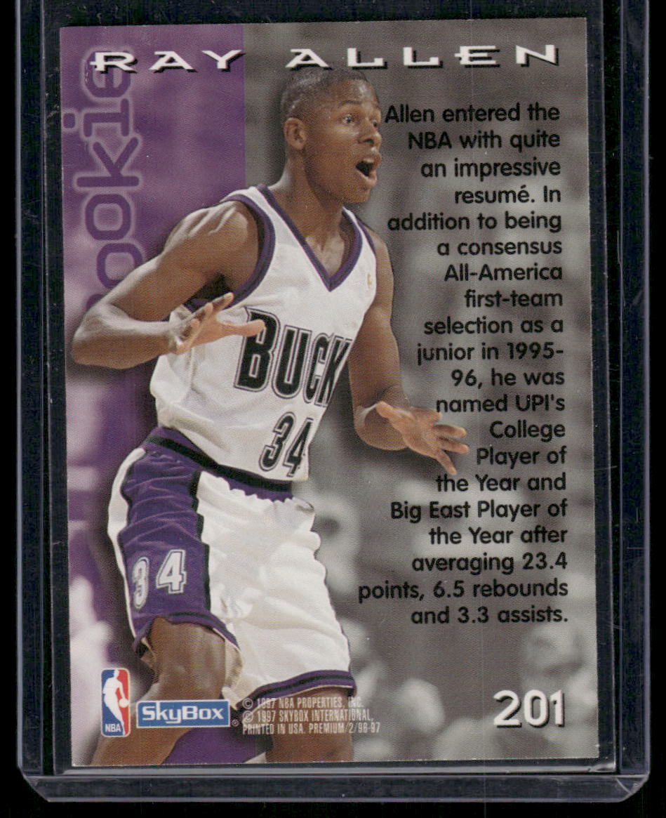 1996-97 SkyBox Premium Rookie Ray Allen #201 Basketball