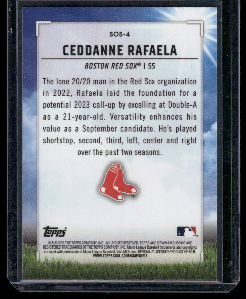 2023 Bowman Chrome Sights on September Ceddanne Rafaela #SOS-4 Baseball