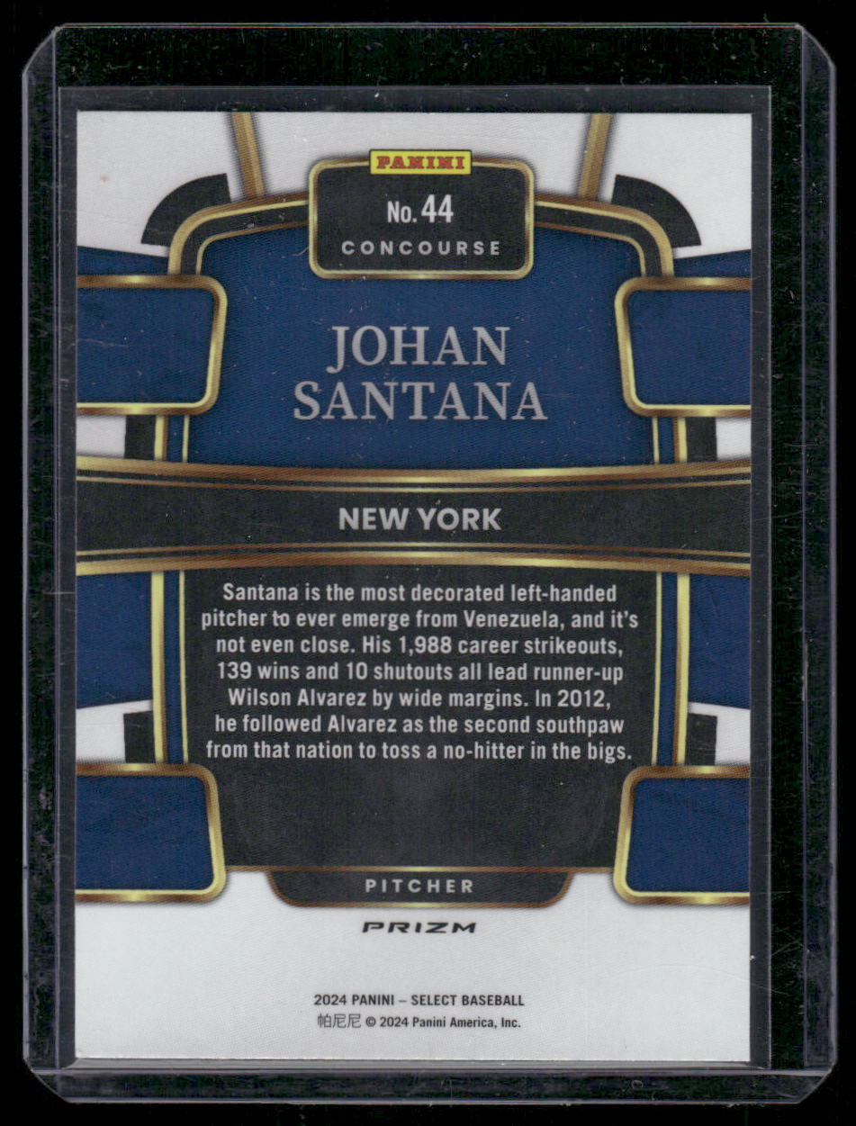 2024 Panini Select Prizm Johan Santana #44 Baseball