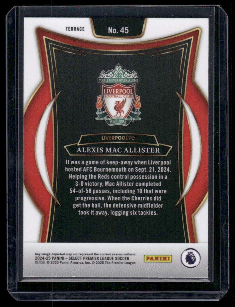 2024-25 Panini Select Premier League Soccer Alexis Mac Allister #45 Soccer