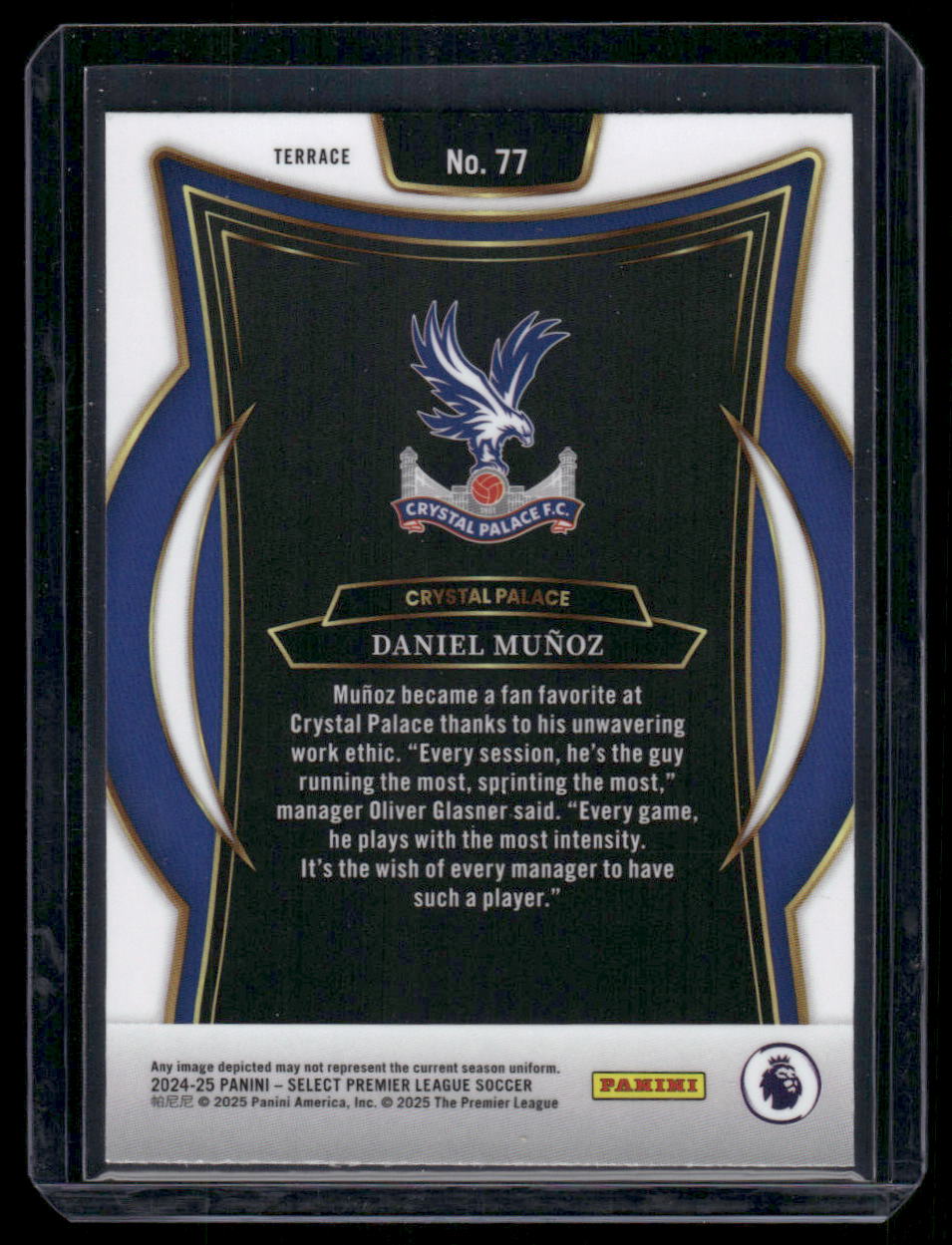 2024-25 Panini Select Premier League Soccer Daniel Muñoz #77 Soccer