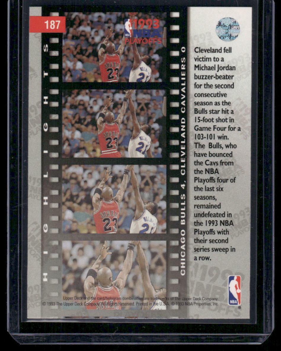 1993 Upper Deck NBA Playoffs Highlights Gerald Wilkins Michael Jordan #187