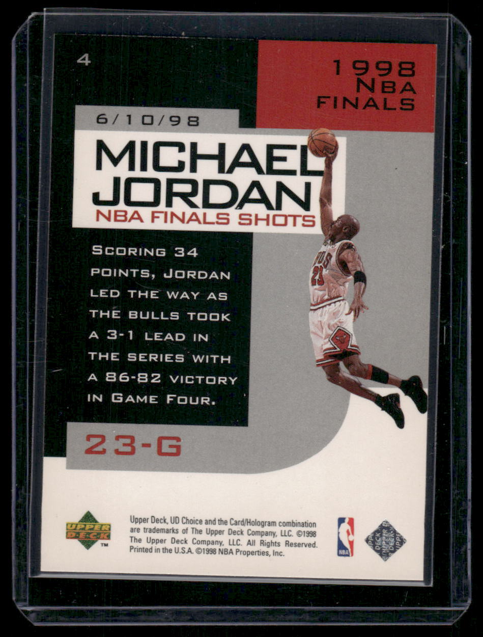 1998 Upper Deck UD Choice NBA Finals Shots Michael Jordan #23-G Basketball