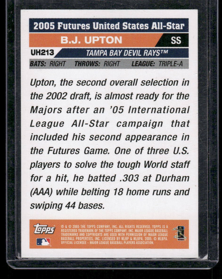 2005 Topps Futures Game All-Star B.J. Upton #UH213 Futures Game All-Star