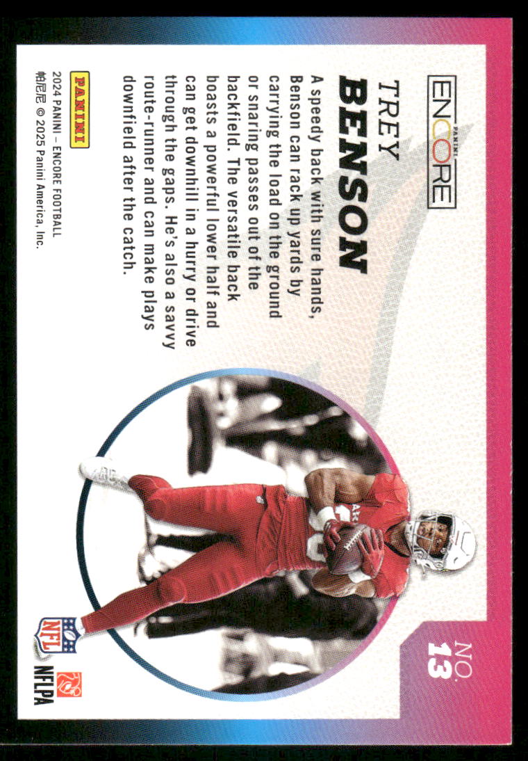2025 Panini Pacific Rookie Aurora Trey Benson #13 RC Football