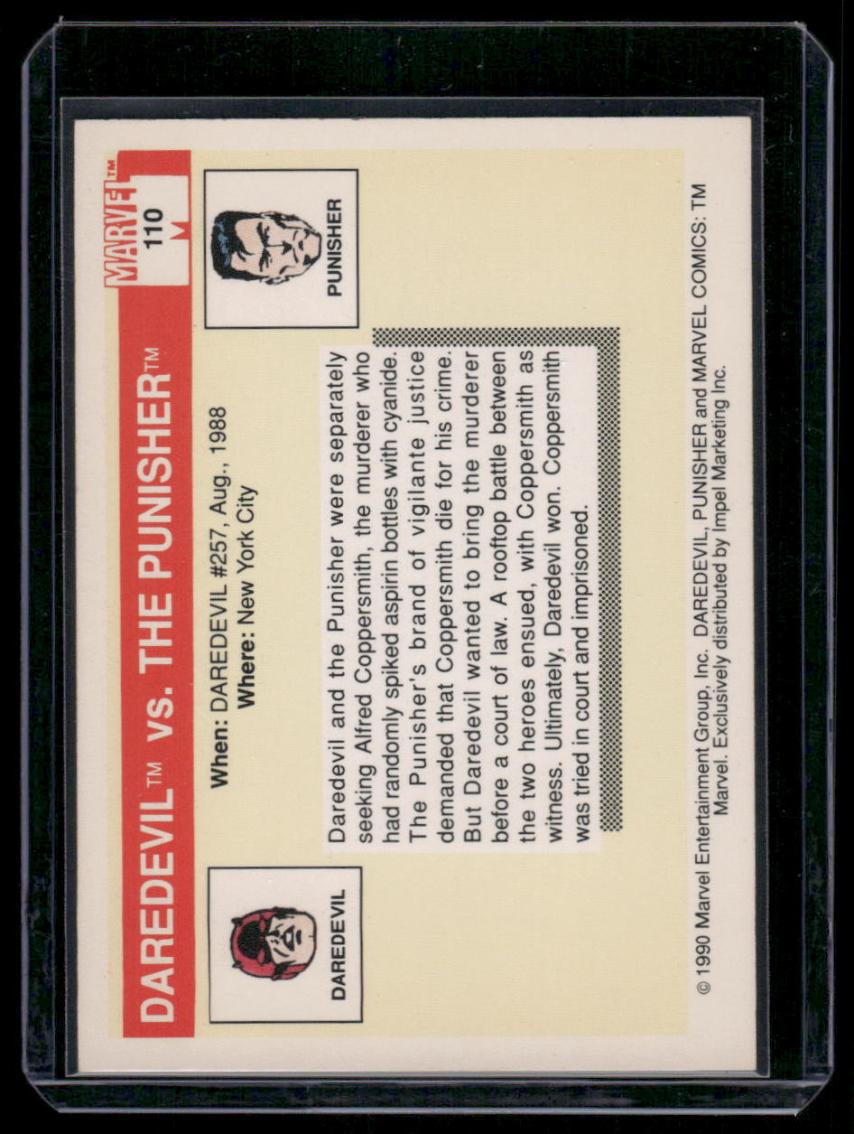 1990 Marvel Comics Daredevil The Punisher #110