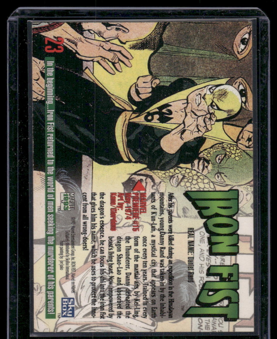 1993 SkyBox Marvel Masterpieces Iron Fist #23