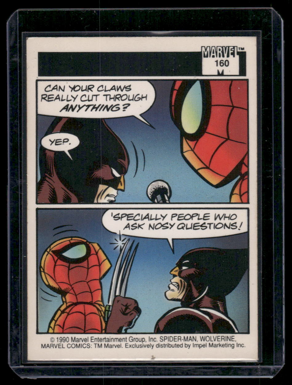 1990 Marvel Comics Wolverine Spider-Man #160
