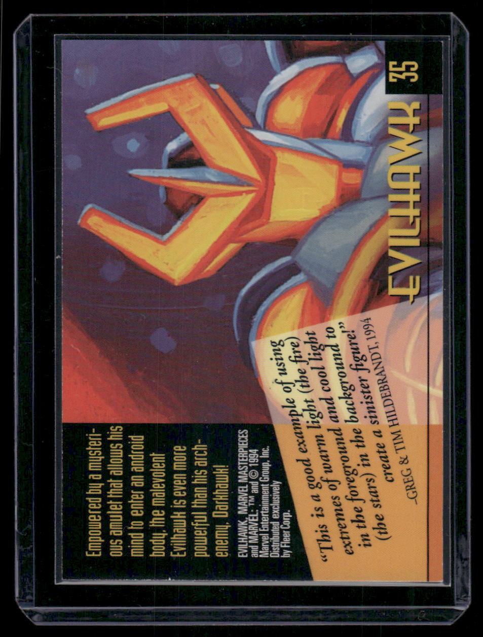 1994 Marvel Masterpieces Evilhawk #53