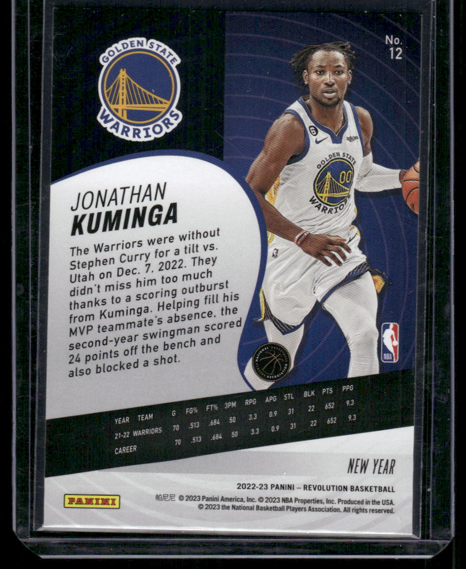 2022-23 Panini Revolution New Year Jonathan Kuminga #12 Basketball