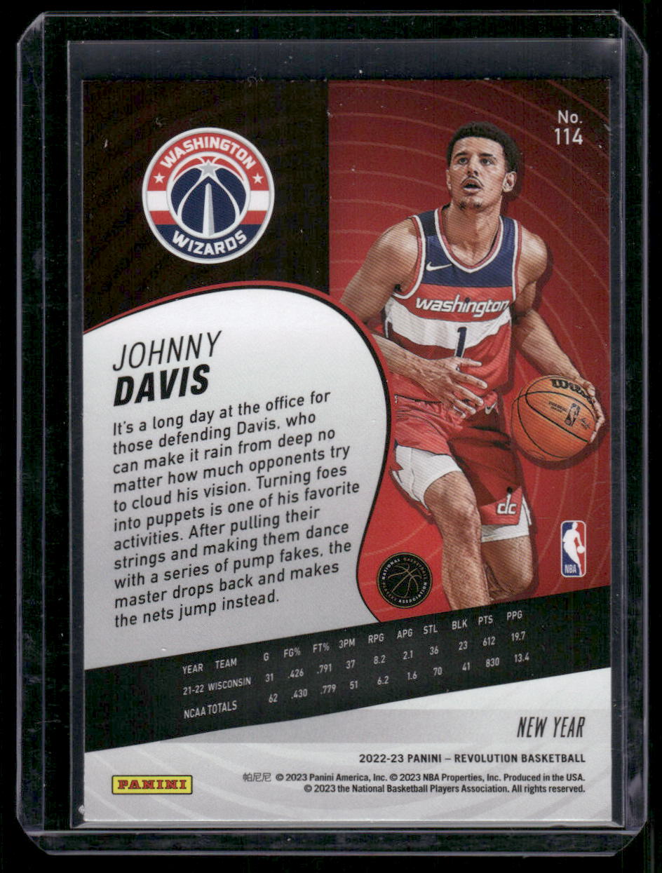 2022-23 Panini Revolution New Year Johnny Davis #114 RC Basketball