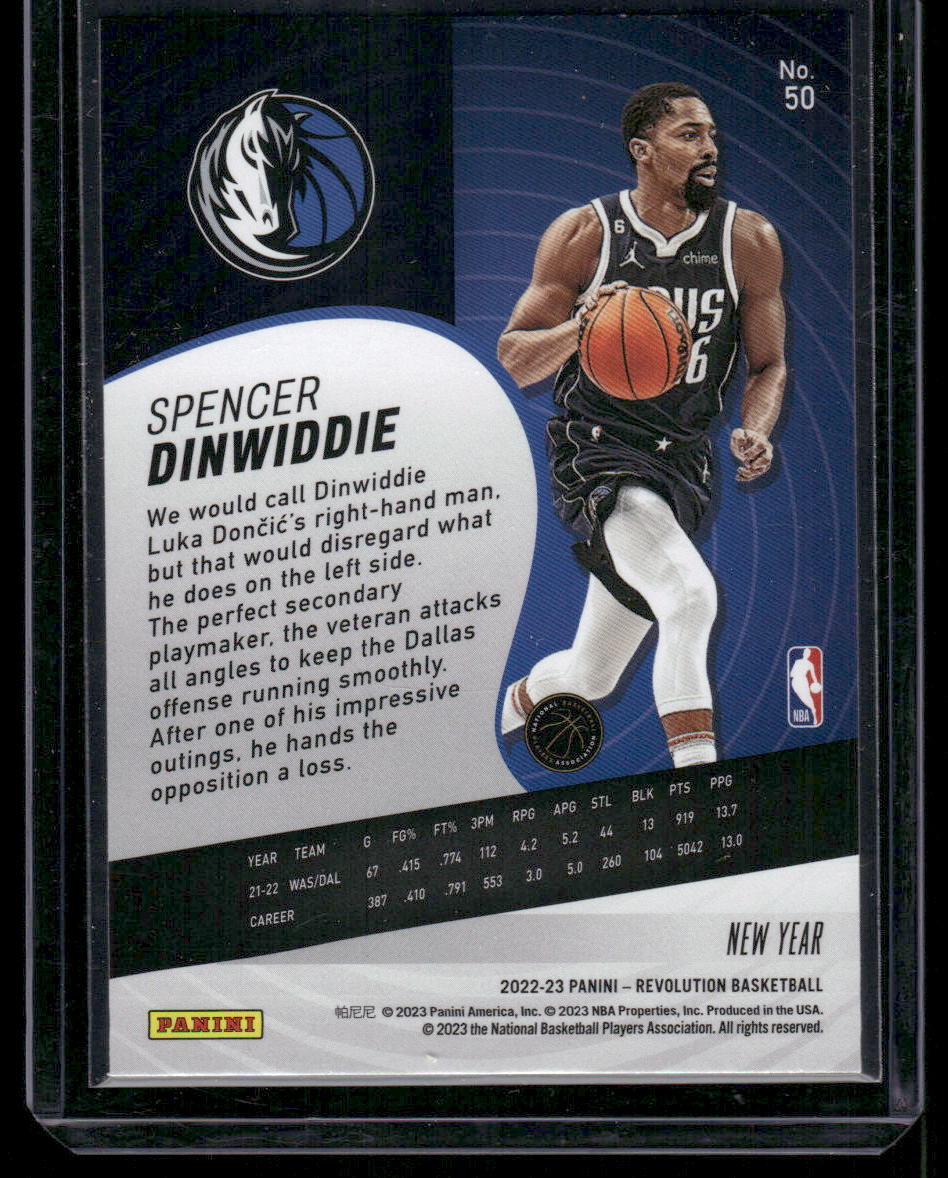 2022-23 Panini Revolution New Year Spencer Dinwiddie #50 Basketball