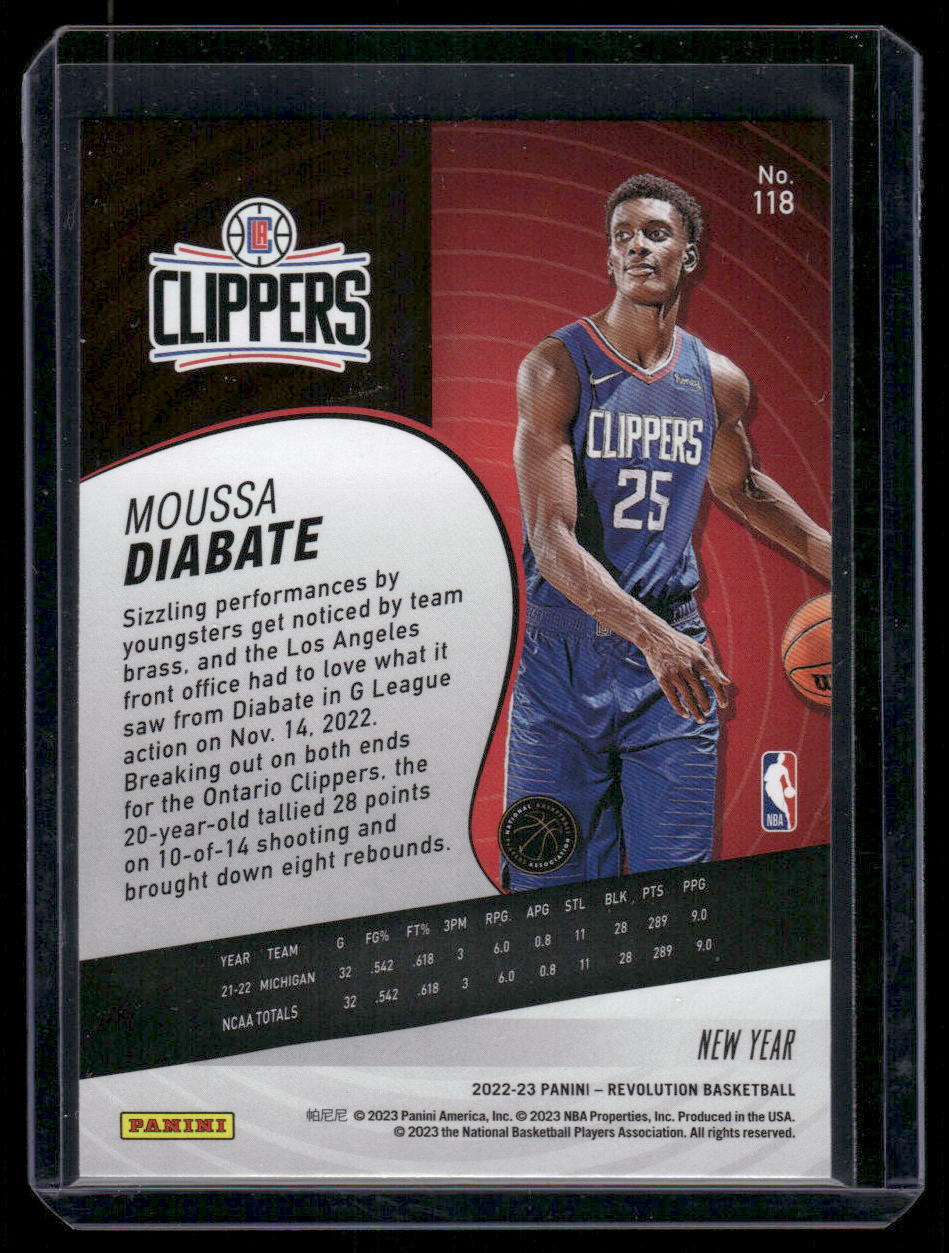 2022-23 Panini Revolution Moussa Diabate #118 RC Basketball
