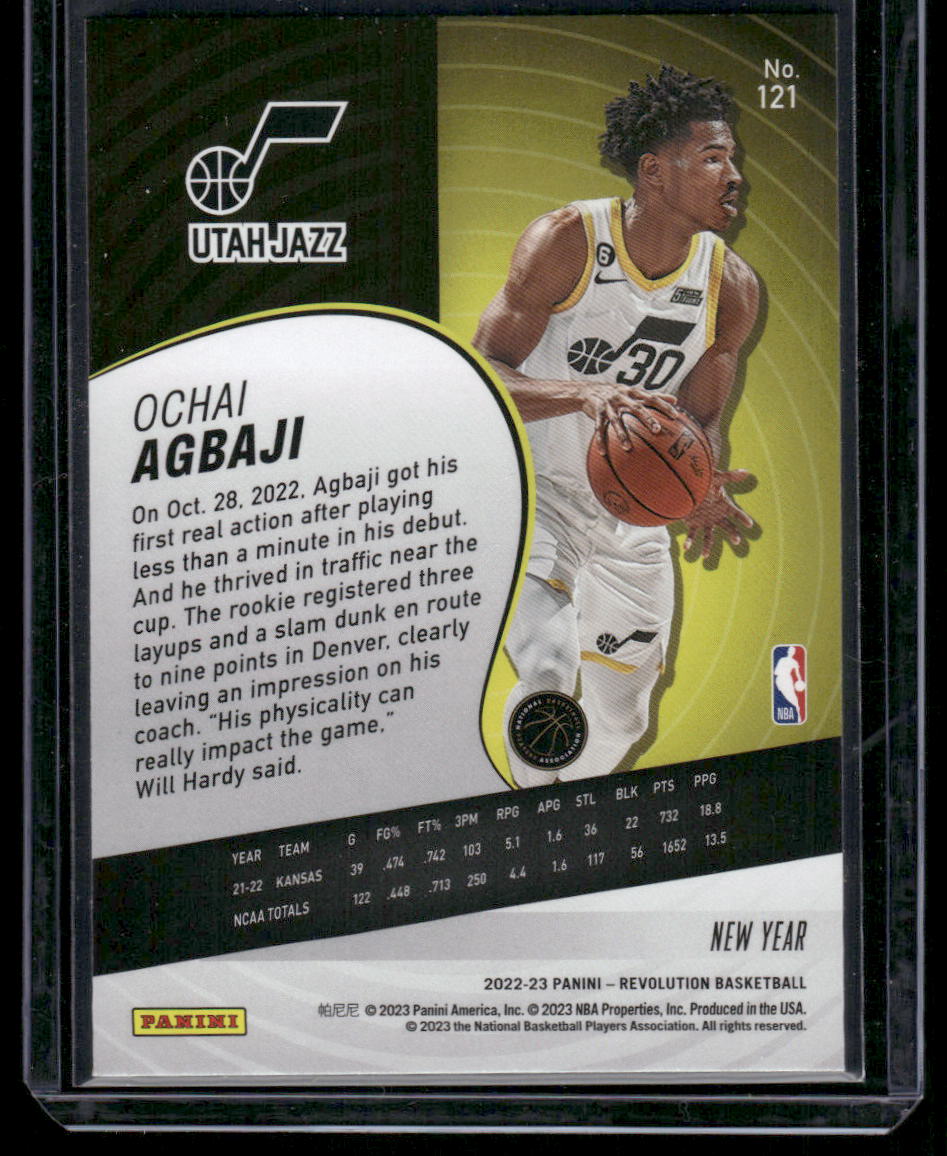 2022-23 Panini Revolution Basketball Ochai Agbaji #121 New Year RC Basketball