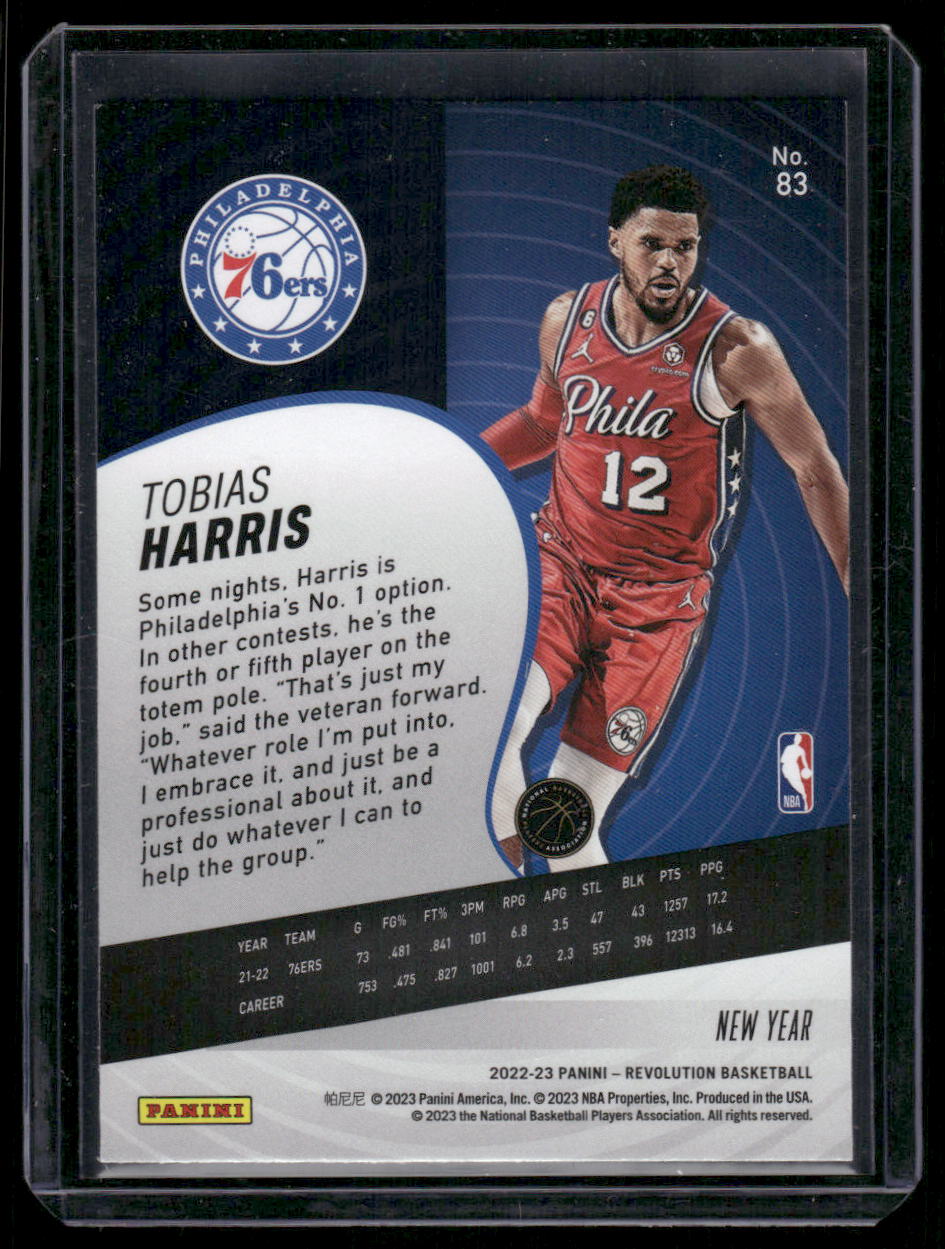 2022-23 Panini Revolution New Year Tobias Harris #83 Basketball