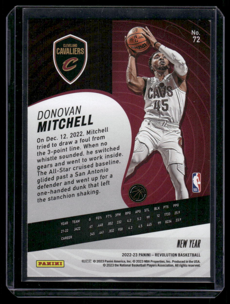 2022-23 Panini Revolution New Year Donovan Mitchell #72 Basketball
