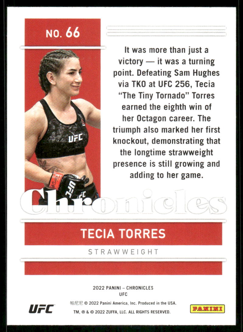 2022 Panini Chronicles UFC Tecia Torres #66 MMA