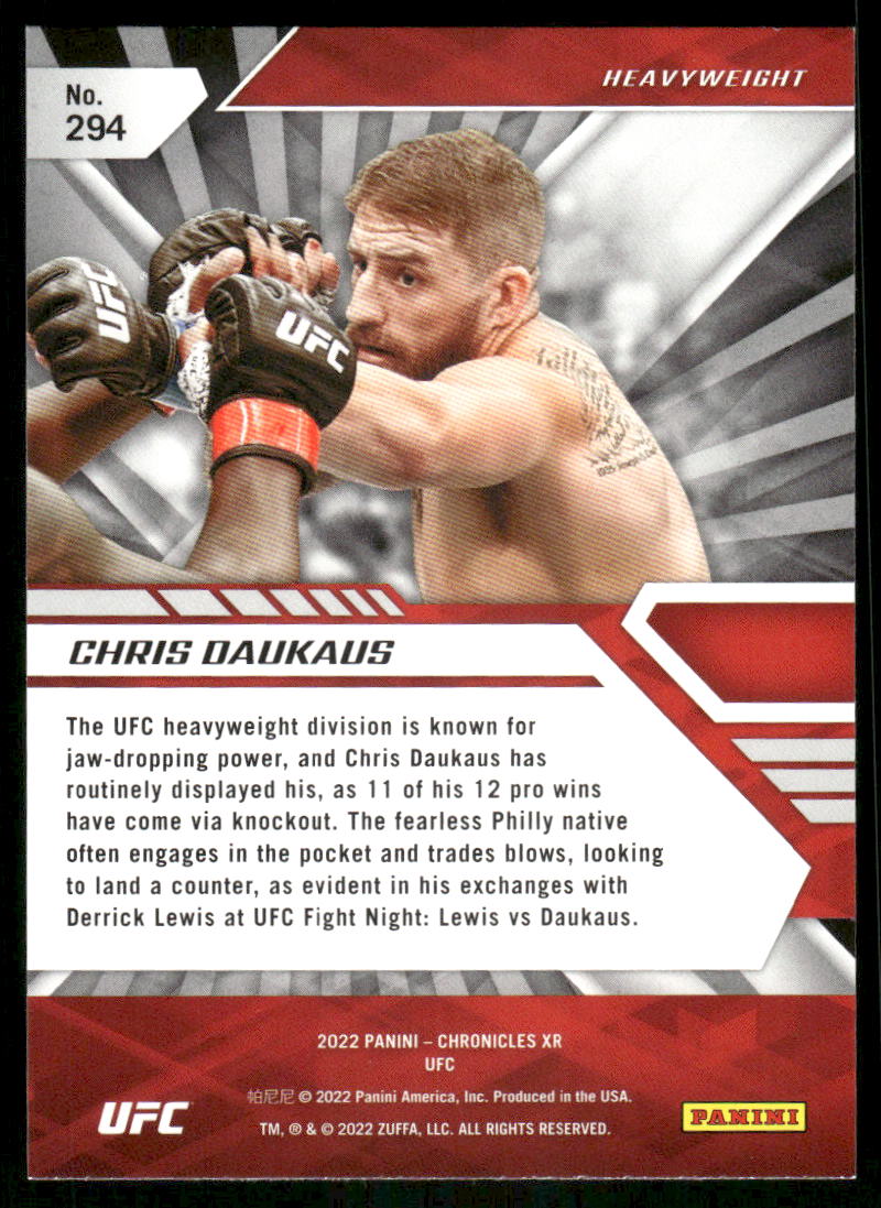 2022 Panini Chronicles XR Chris Daukaus #294 RC MMA