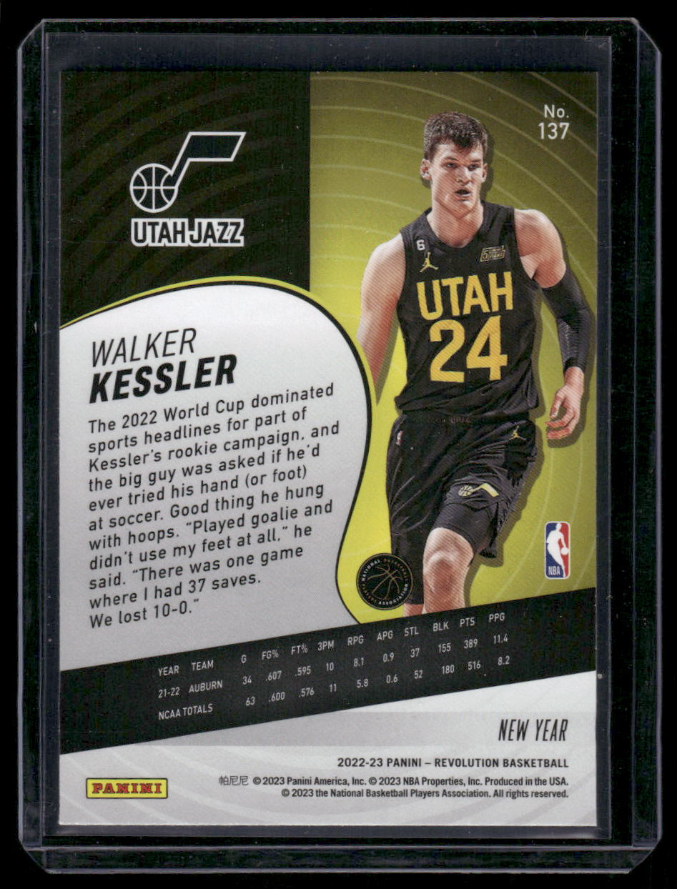 2022-23 Panini Revolution Basketball New Year Walker Kessler #137 RC Basketball