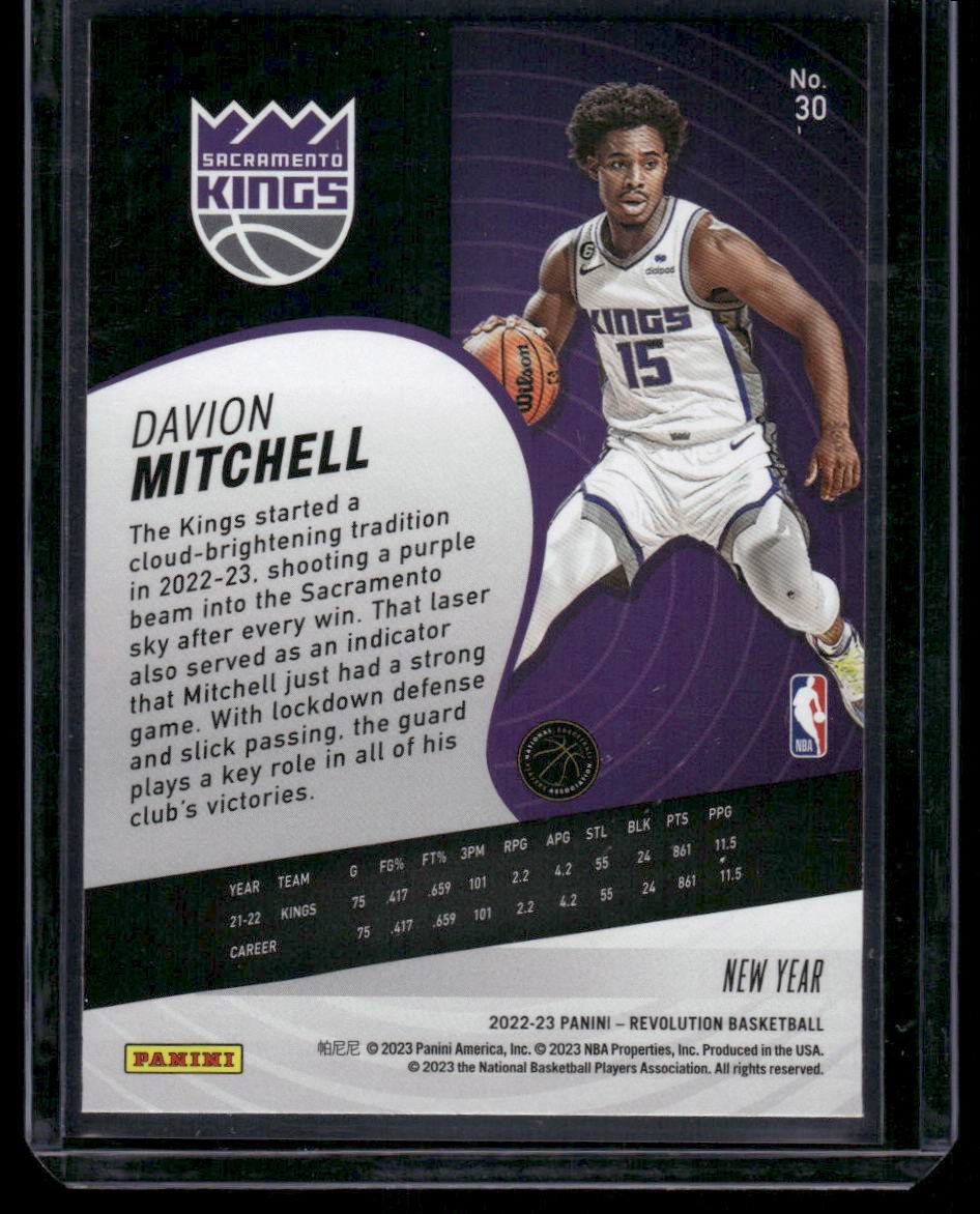 2022-23 Panini Revolution New Year Davion Mitchell #30 Basketball