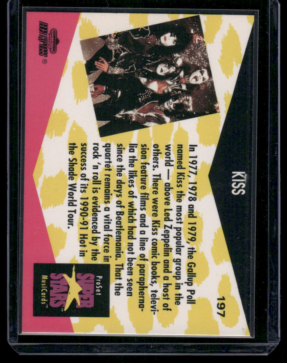 1991 Pro Set Super Stars MusiCards KISS #197