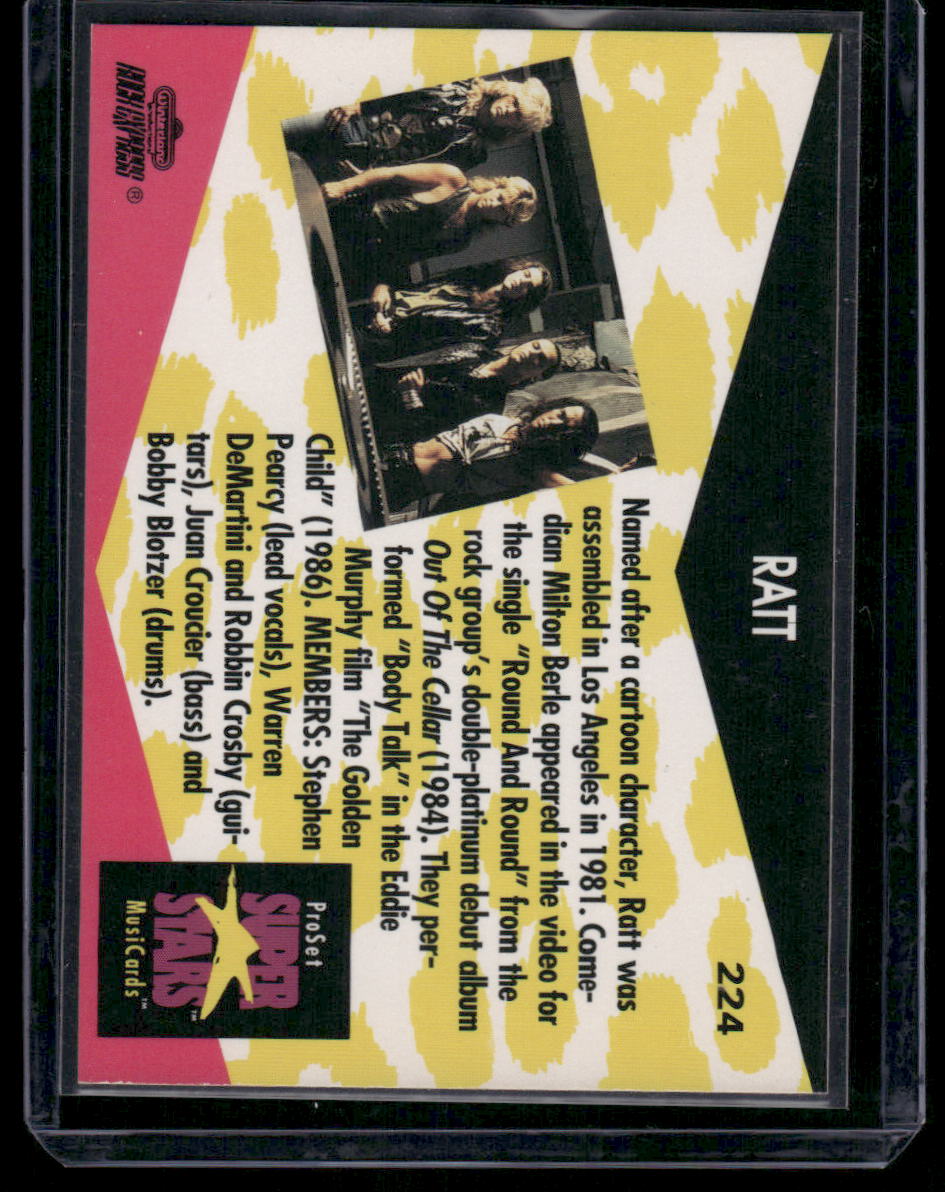 1991 Pro Set Super Stars MusiCards Ratt #224