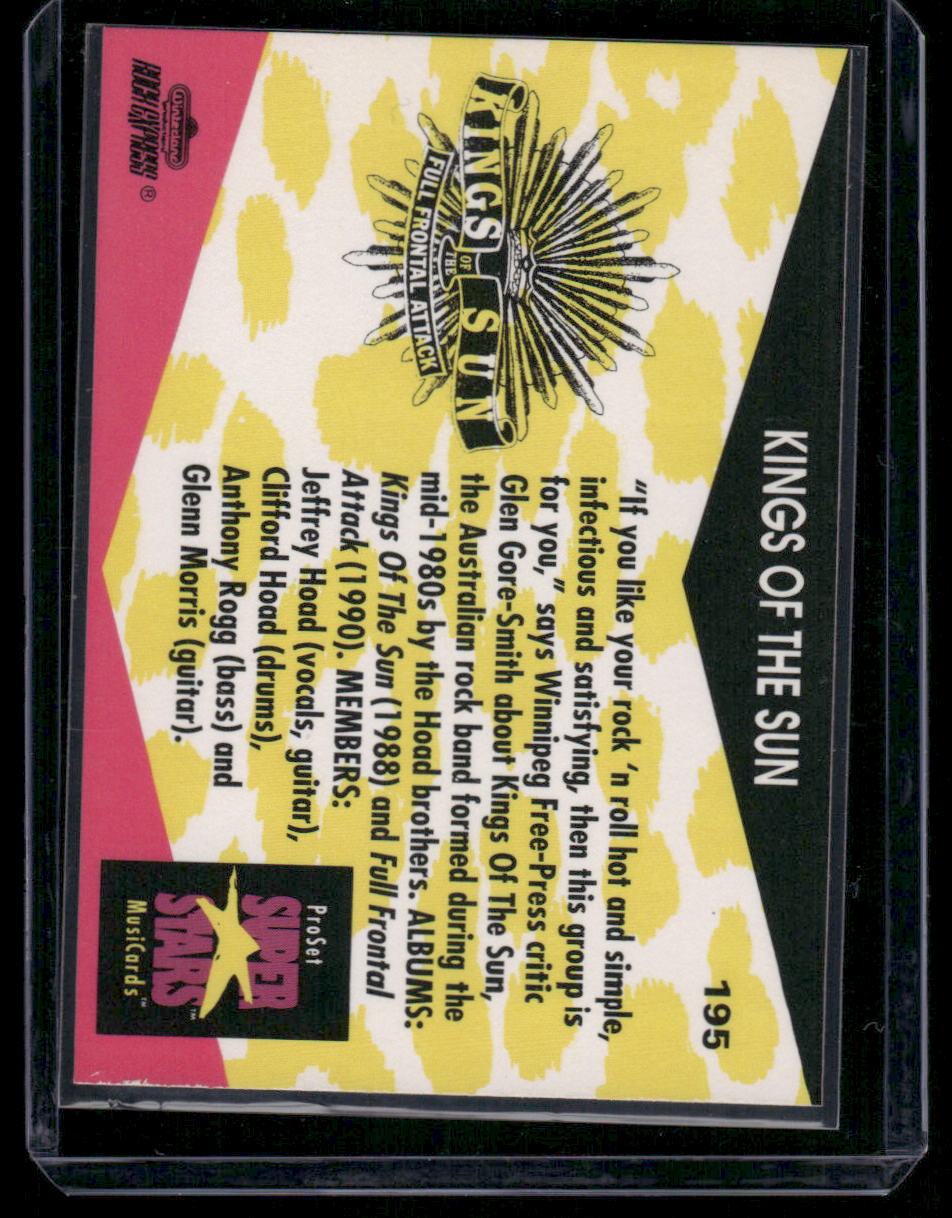 1991 Pro Set Super Stars MusiCards Kings of the Sun #195