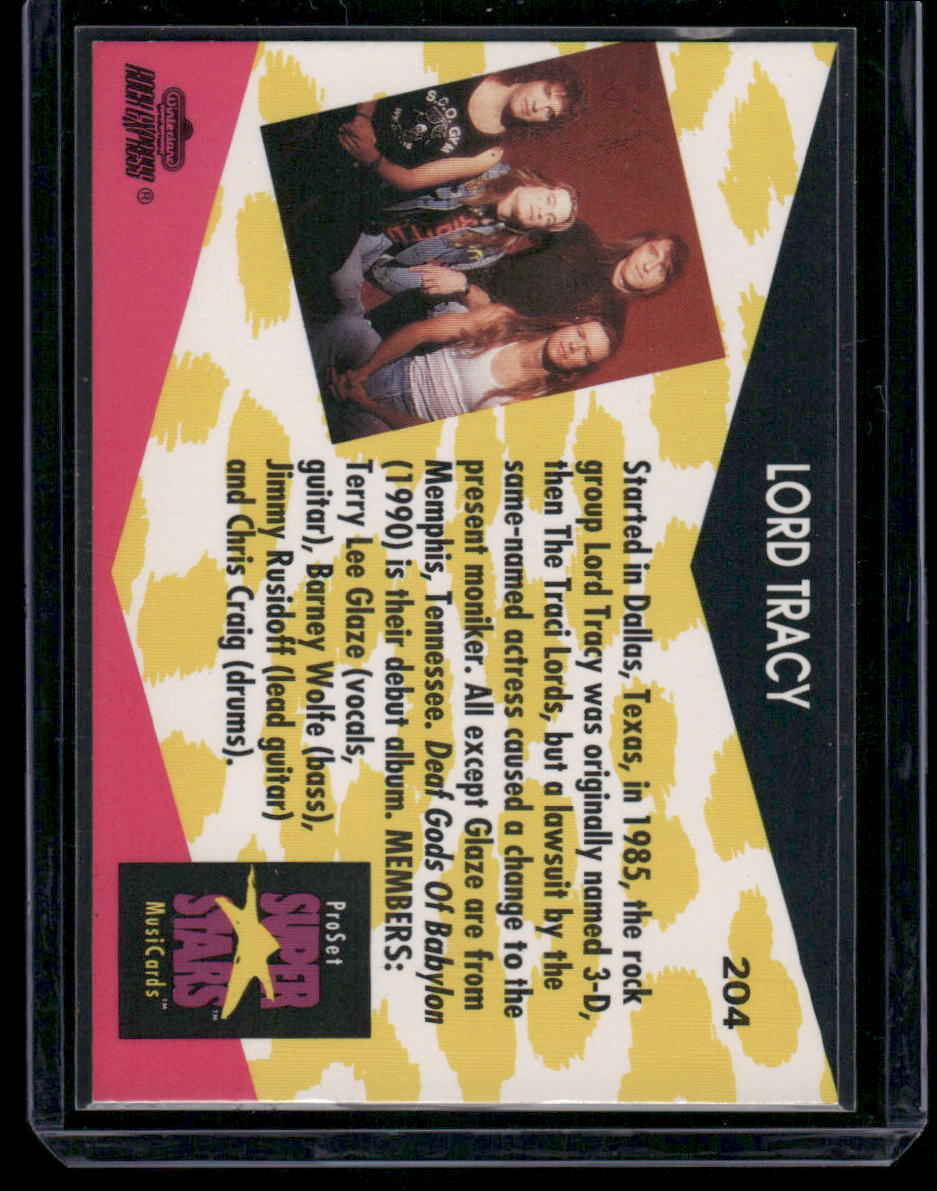 1991 Pro Set Super Stars MusiCards Lord Tracy #204