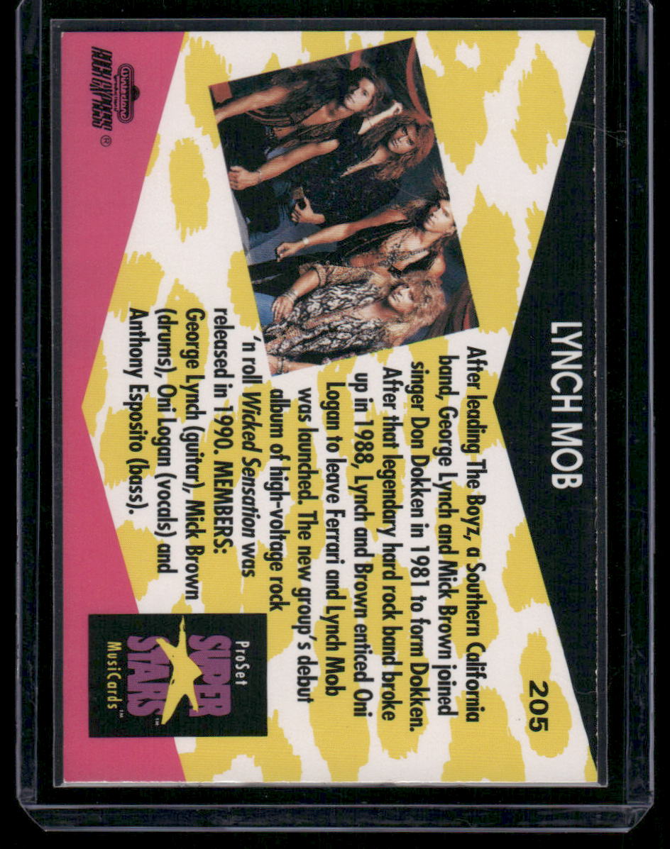 1991 Pro Set Super Stars MusiCards Lynch Mob #205