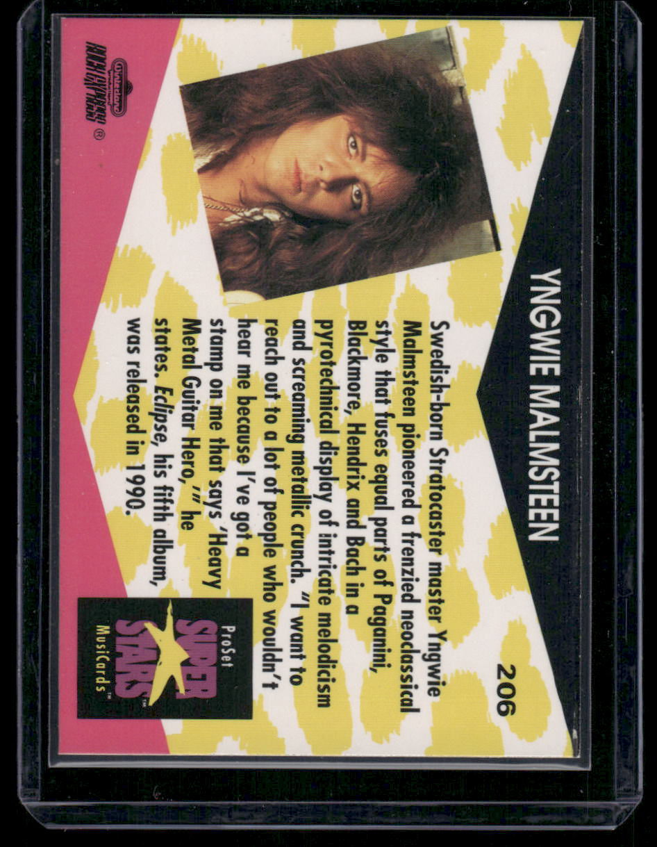 1991 Pro Set Super Stars MusiCards Yngwie Malmsteen #206