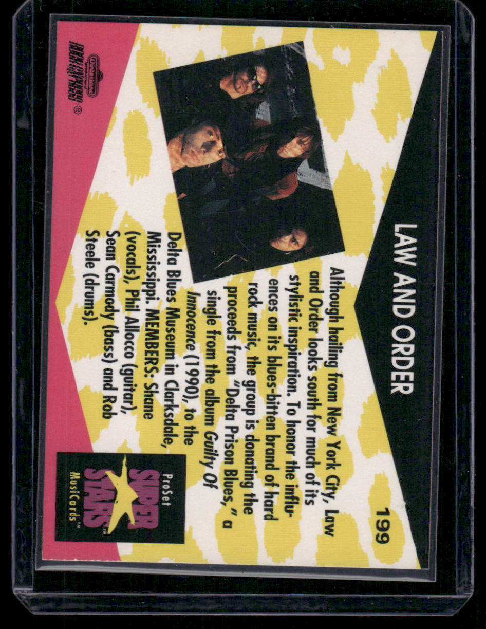 1991 Pro Set Super Stars MusiCards Law and Order #199