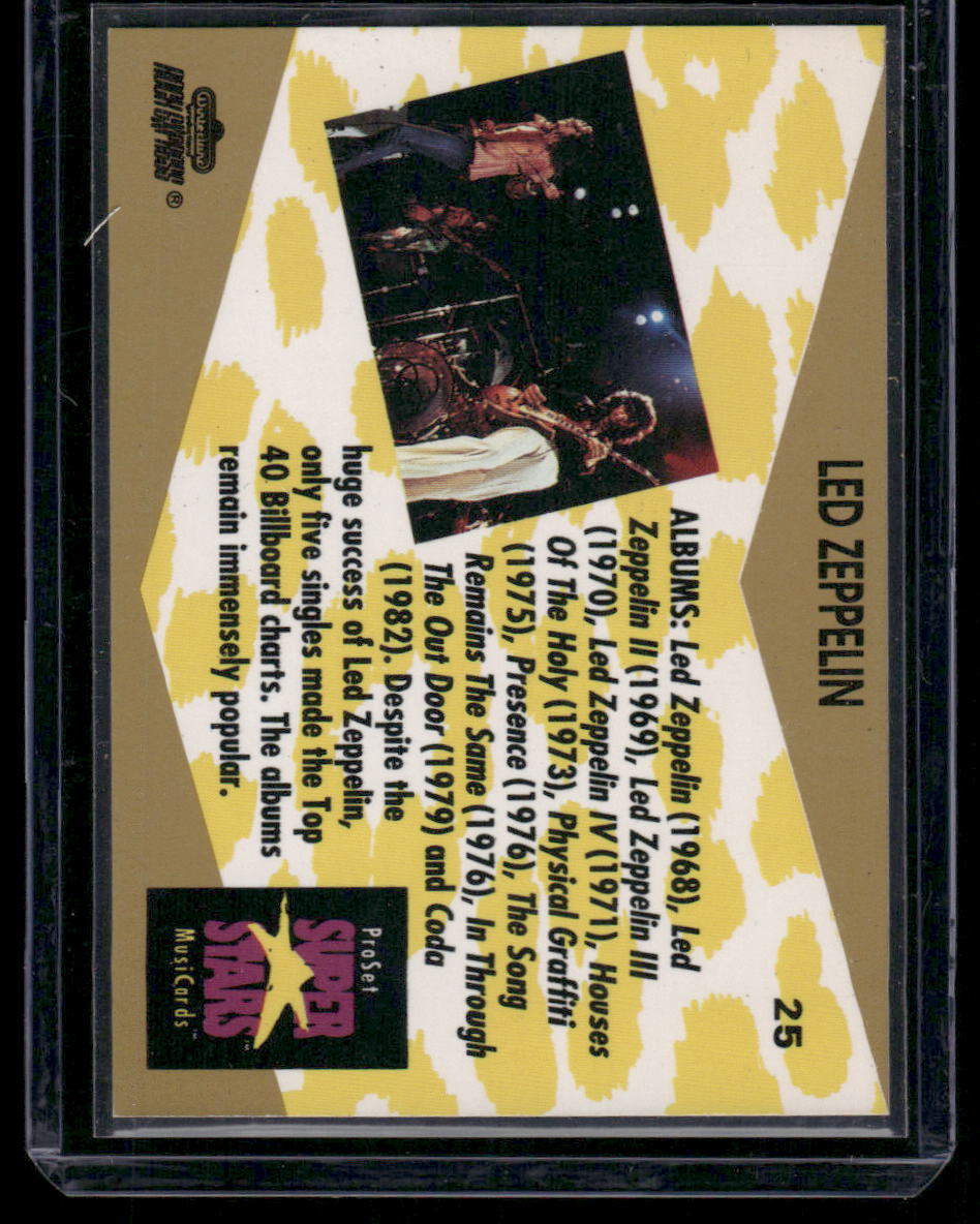 1991 Pro Set Super Stars MusiCards Led Zeppelin #25