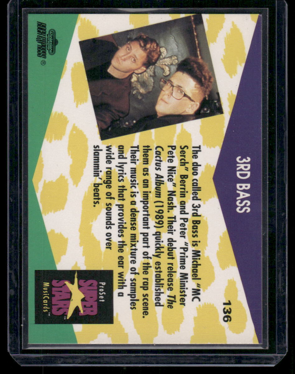 1991 Pro Set Super Stars MusiCards 3rd Bass #136