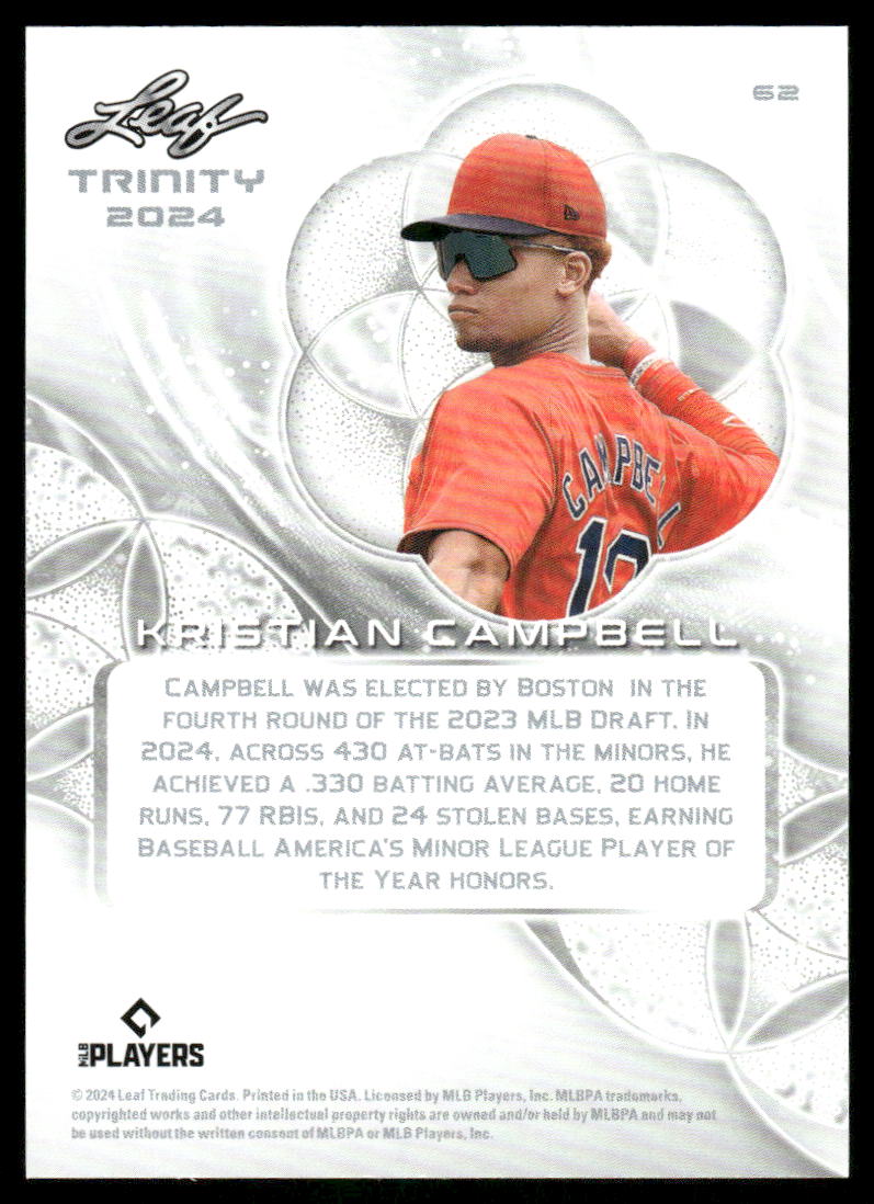 2024 Leaf Trinity Kristian Campbell #52 Baseball