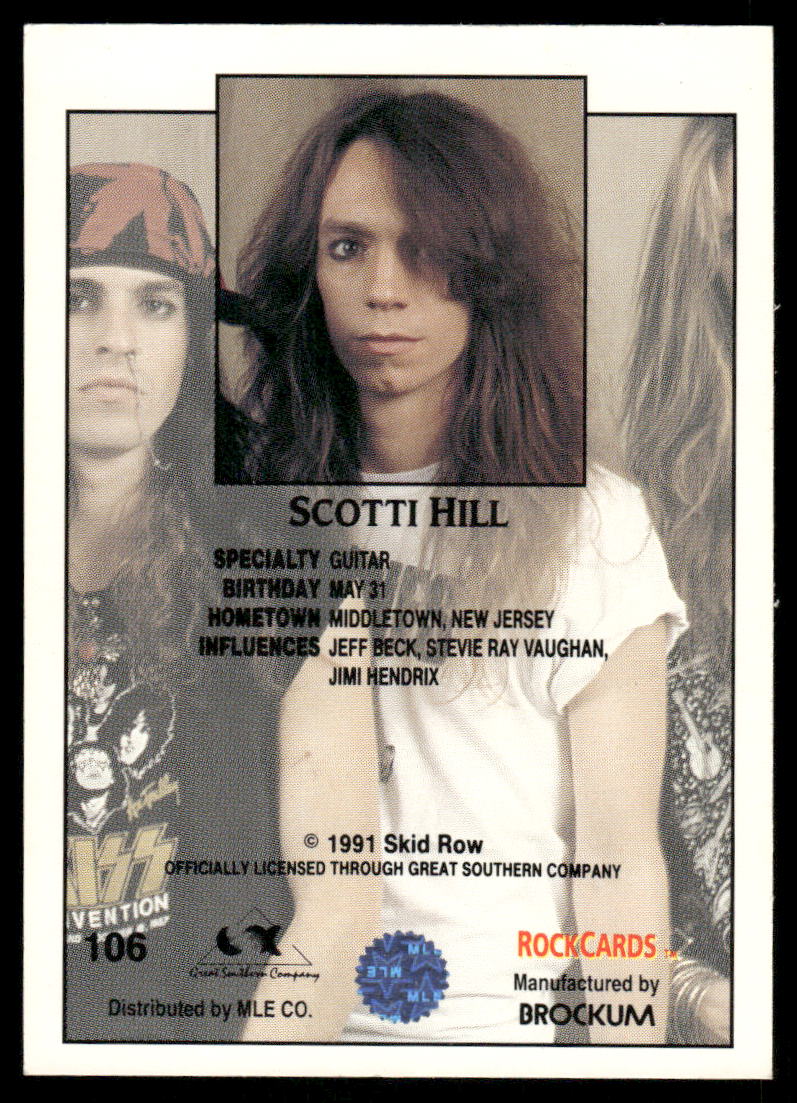 1991 Brockum Skid Row Scotti Hill #106