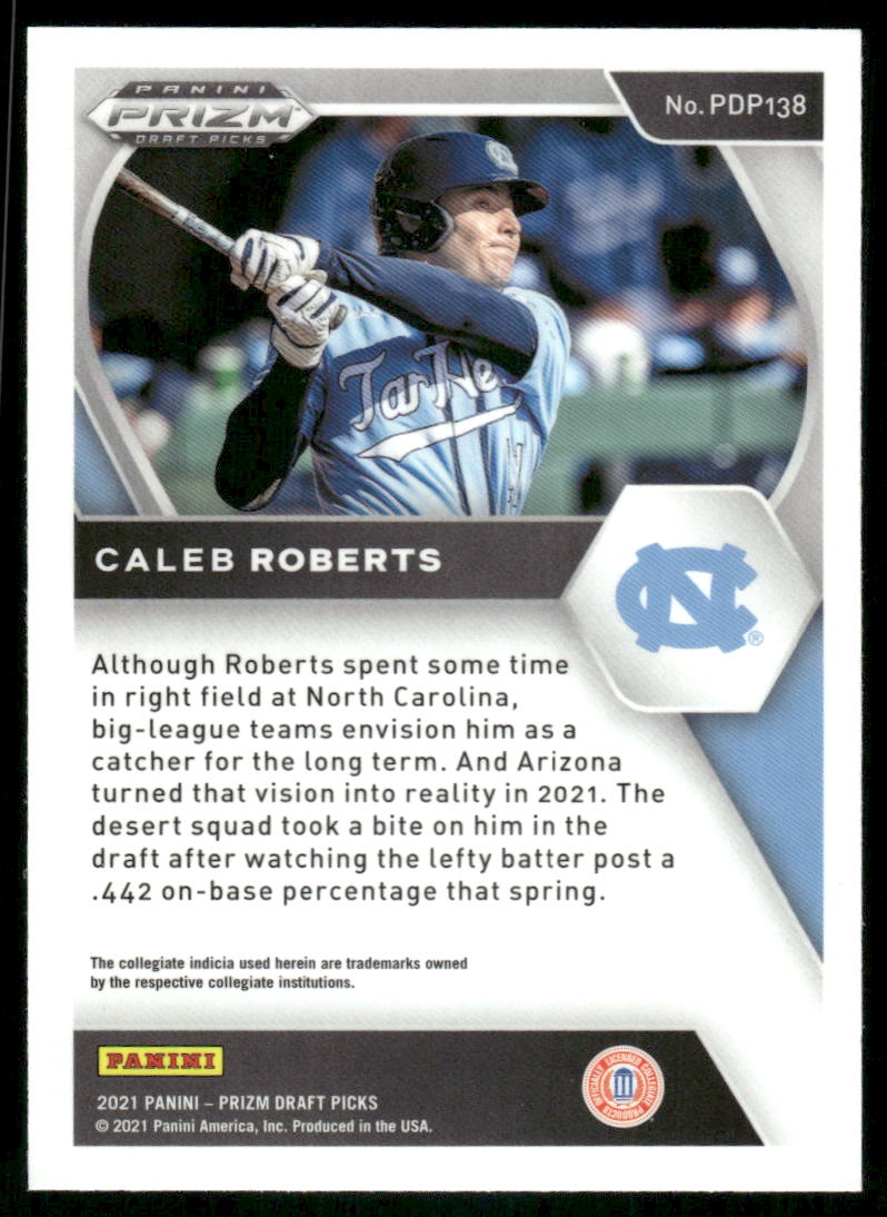 2021 Panini Prizm Draft Picks Caleb Roberts #PDP138 Baseball