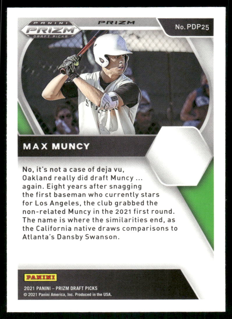 2021 Panini Prizm Draft Picks Max Muncy #PDP25 Baseball