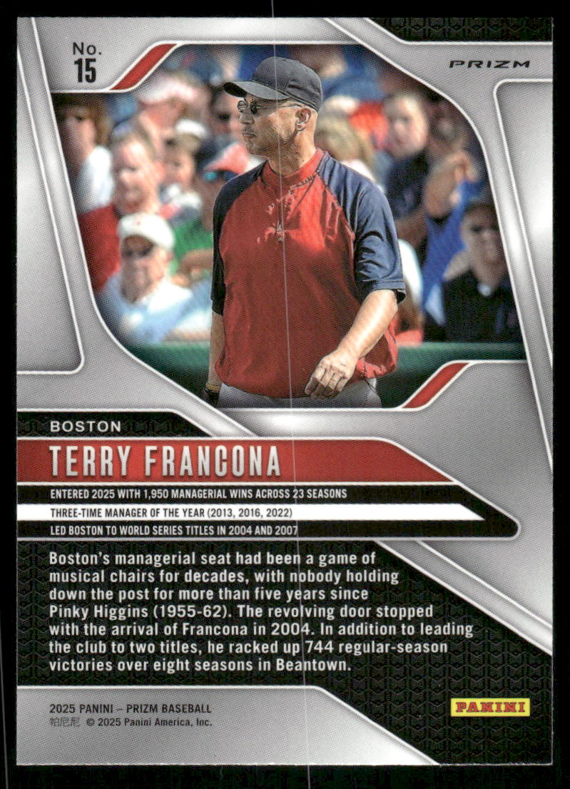 2025 Panini Prizm Terry Francona #15 Baseball