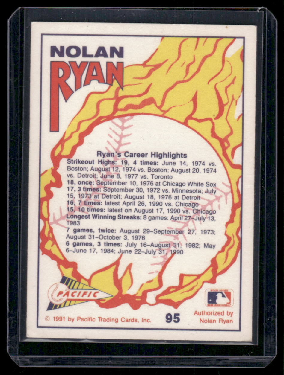 1991 Pacific Nolan Ryan Nolan Ryan #95 Baseball