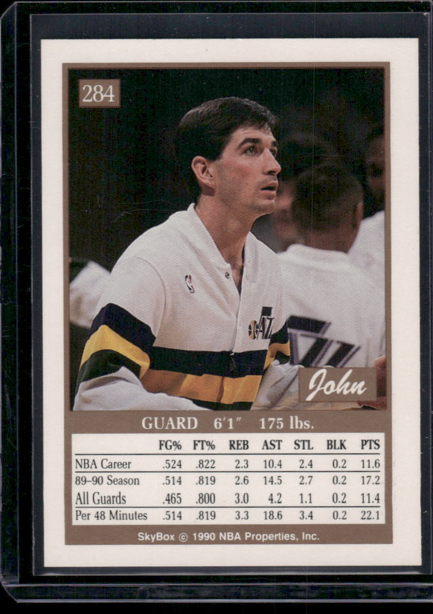 1990 SkyBox John Stockton #284 Basketball