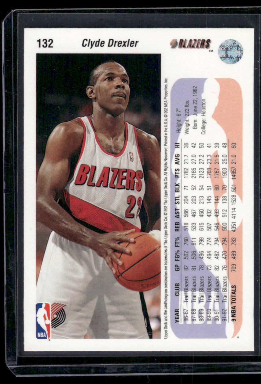 1993-94 Upper Deck Clyde Drexler #132 Basketball