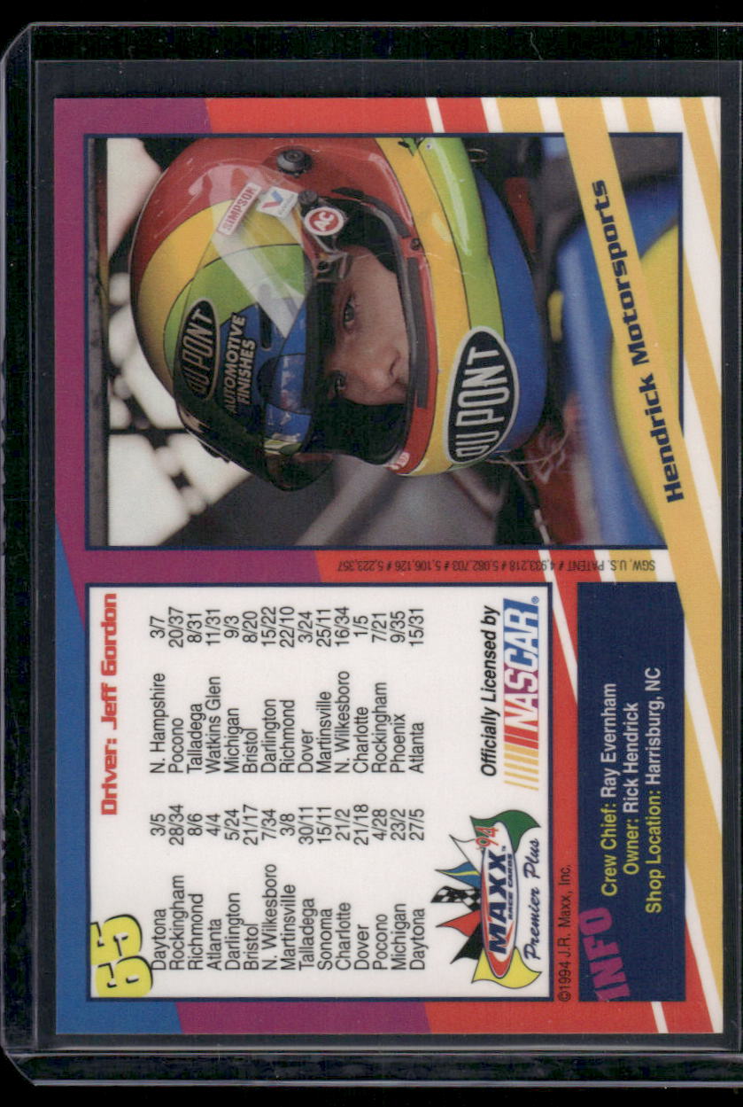 1994 Maxx Premier Plus Jeff Gordon #85 Auto Racing