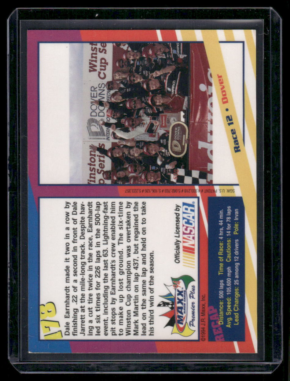 1994 Maxx Premier Plus Dale Earnhardt #176 Auto Racing