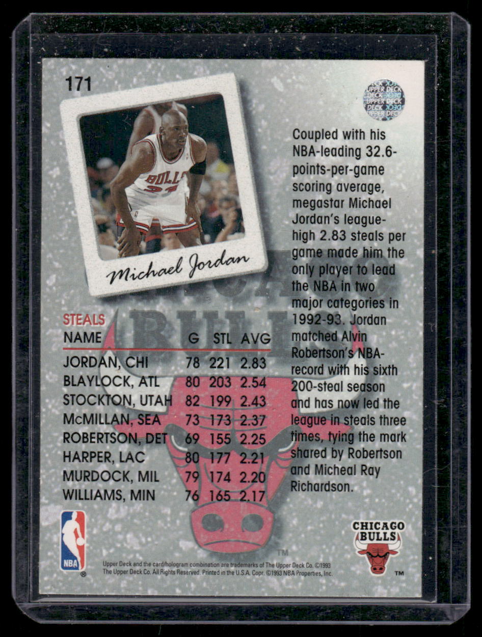 1993-94 Upper Deck Season Leaders Michael Jordan #171 Basketball