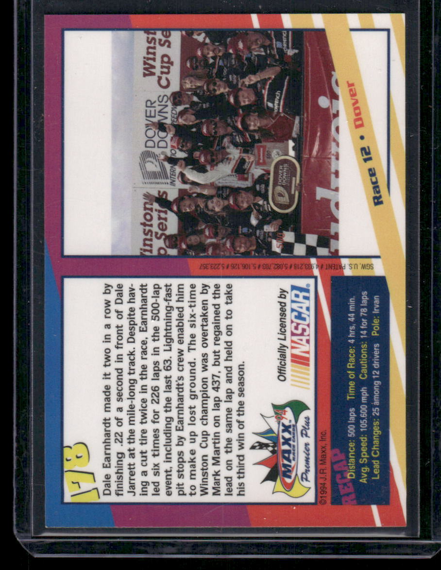1994 Maxx Race Cards Dale Earnhardt #JB Auto Racing