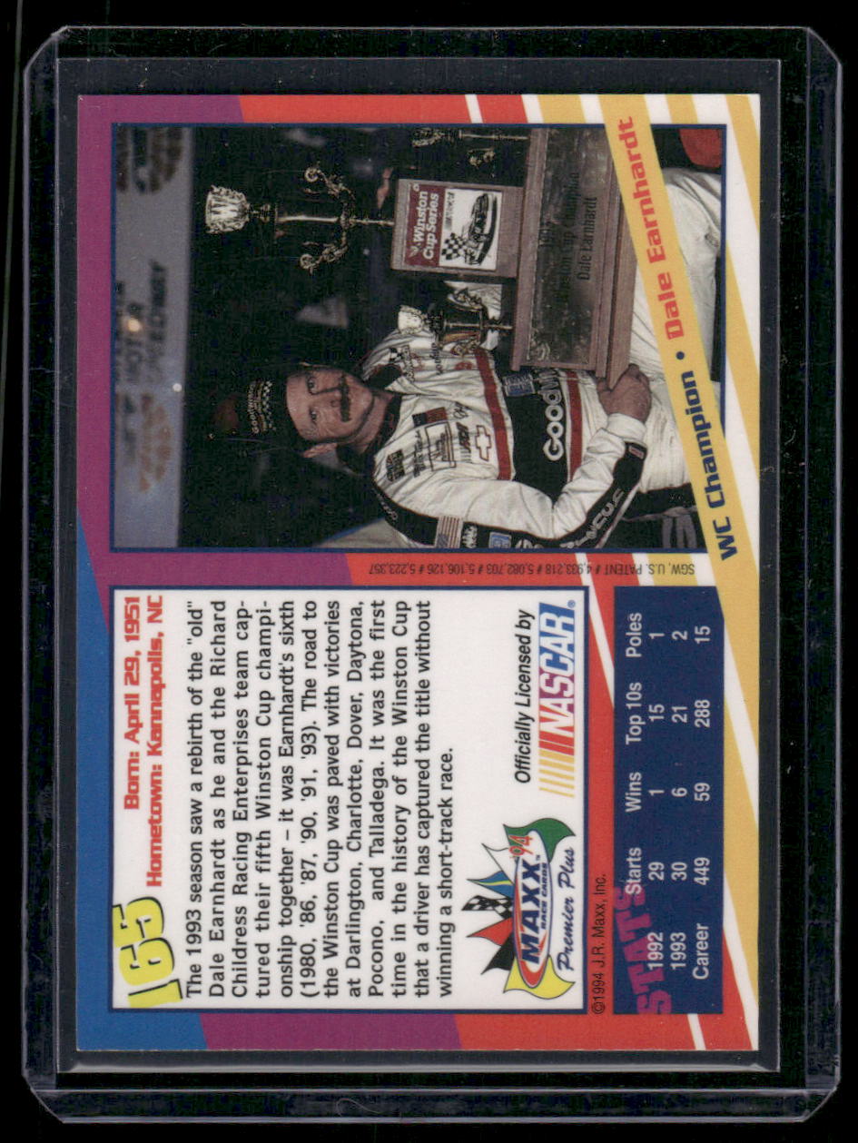 1994 Maxx Dale Earnhardt #155 Auto Racing