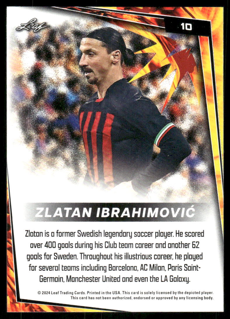 2024 Leaf Zlatan Ibrahimović #10 Soccer