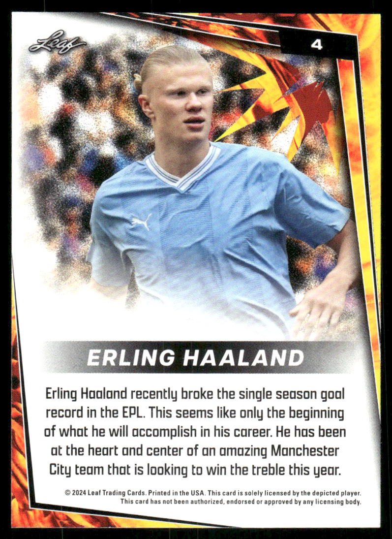 2024 Leaf Erling Haaland #4 Soccer